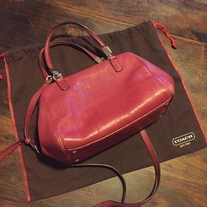 Coach Red Leather Crossbody Bag
